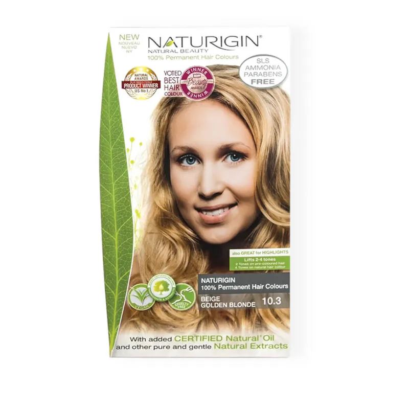 Naturigin Permanent Hair Colour – Beige Golden Blonde 10.3