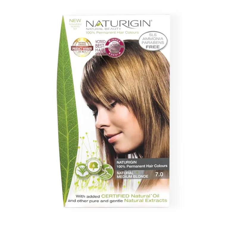 Naturigin Permanent Hair Colour – Natural Medium Blonde 7.0
