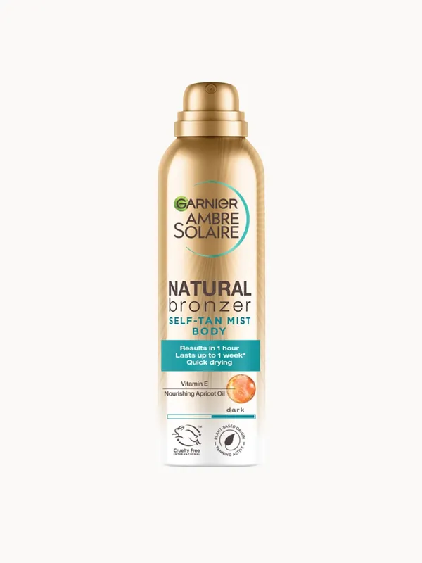 Ambre Solaire Natural Bronzer Quick Drying Self Tan Body Mist Dark 150ml - Garnier