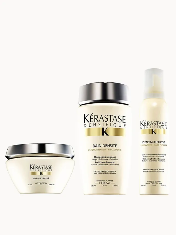 Kérastase Densifique Bain Densite (250ml) Masque Densite (200ml) and Mousse Densimorphose (150ml) - Kerastase