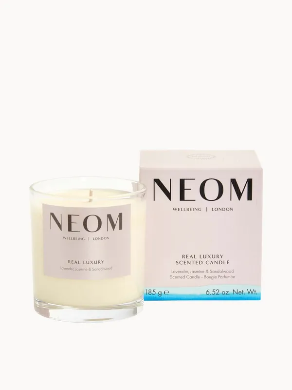 NEOM Wellbeing Real Luxury De-Stress Scented 1 Wick Candle