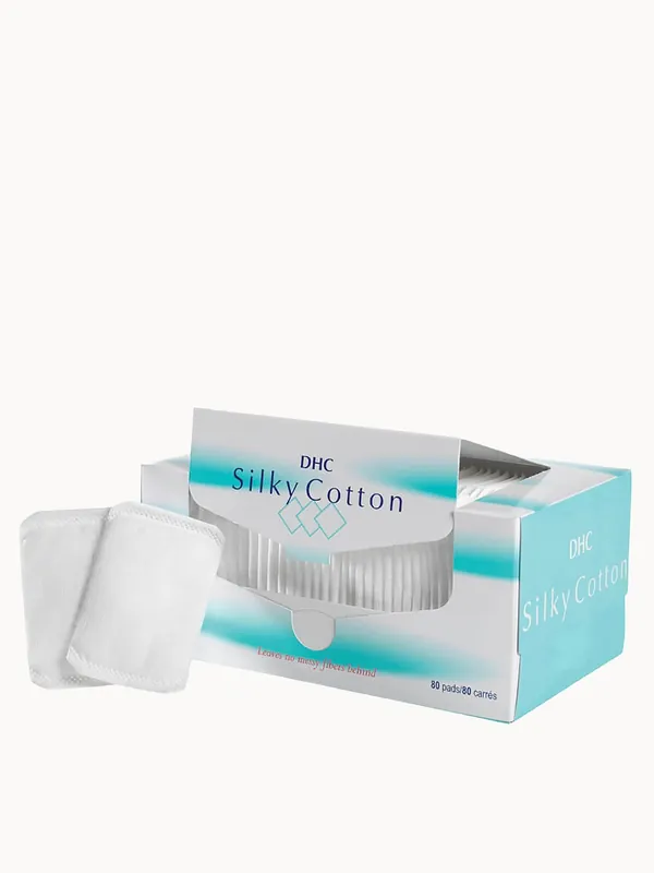 DHC Silky Cotton Cosmetic Pads (80 Pack) - The Ordinary
