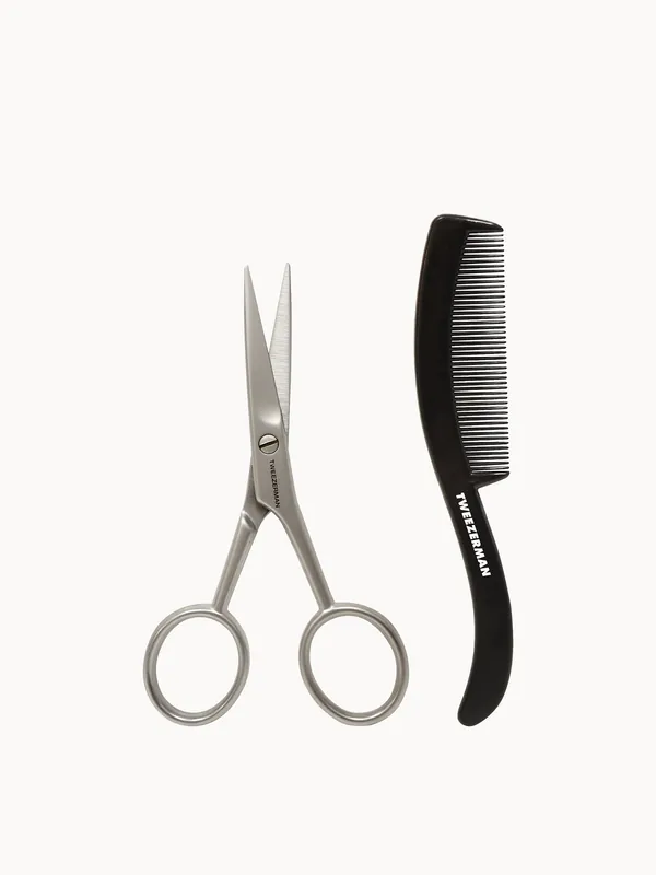Tweezerman G.E.A.R. Moustache Scissors & Comb