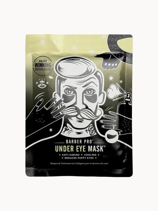 BARBER PRO Under Eye Mask with Activated Charcoal and Volcanic Ash (3 Applications) - BEAUTYPRO