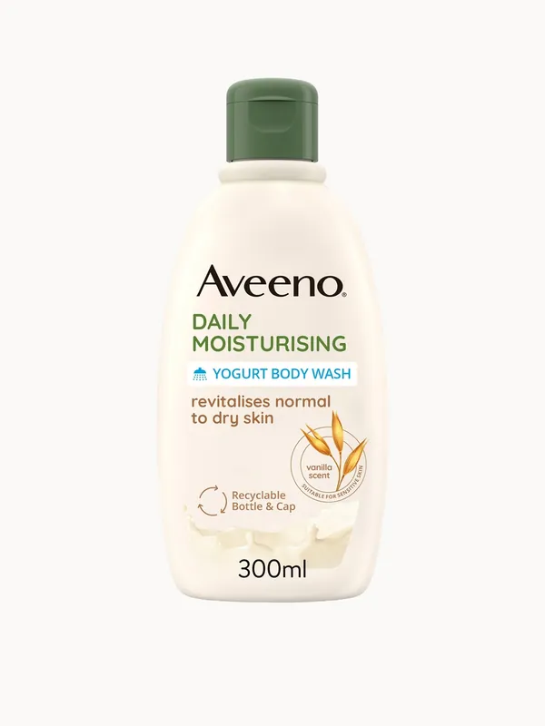 Aveeno Daily Moisturising Yogurt Body Wash Vanilla & Oat Scented 300ml