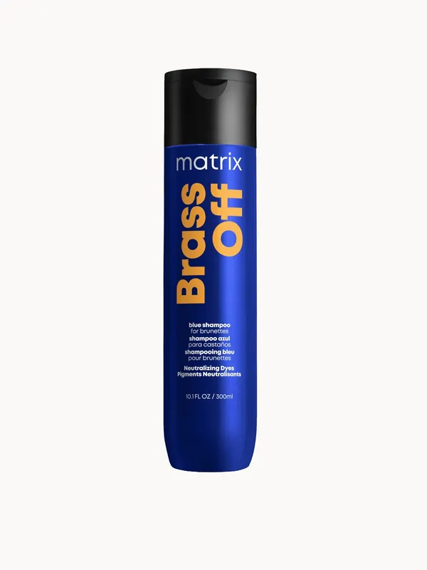 Matrix Total Results Brass Off Brunette Neutralising Blue Shampoo for Lightened Brunette Hair 300ml