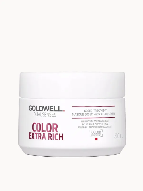 Goldwell Dualsenses Color Extra Rich Brilliance 60Sec Treatment Mask 200ml For Thick, Coarse Coloured Hair