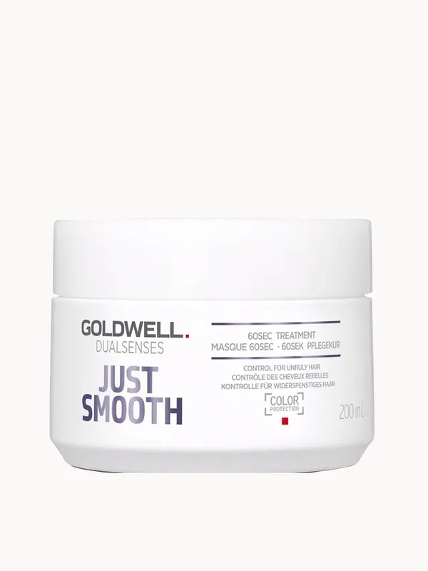 Goldwell Dualsenses Just Smooth 60Sec Treatment Mask 200ml For Smoothing Unruly, Frizzy Hair
