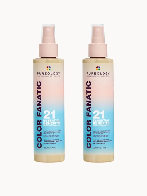 Pureology Color Fanatic Multi-Benefit Leave-in Treatment Spray 21 Benefits Bundle 2 x 200ml