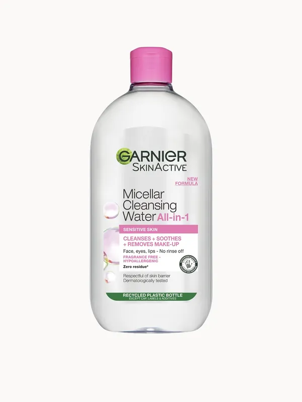 Garnier Micellar Water, Gentle Face Cleanser & Makeup Remover for Sensitive Skin, 700ml