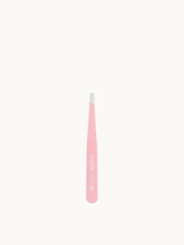 brushworks Precision Slanted Tweezers - Tweezerman