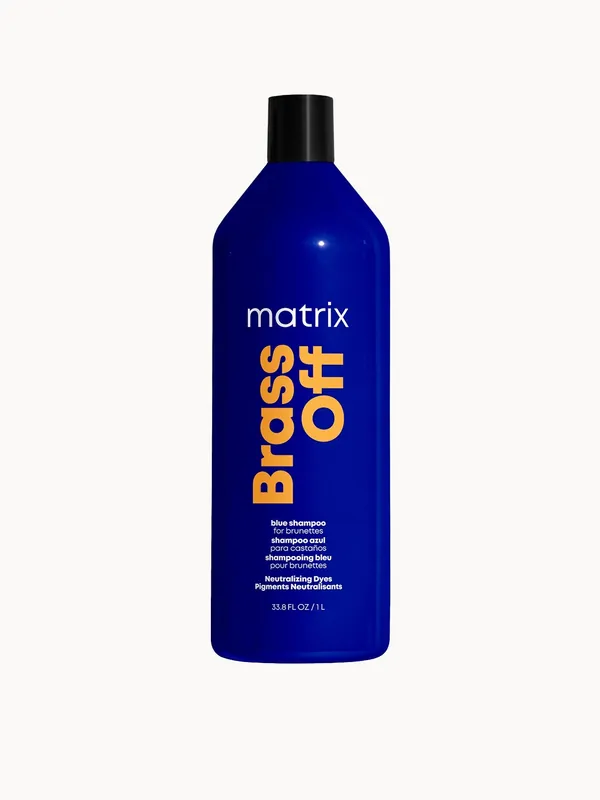 Matrix Total Results Brass Off Brunette Blue Shampoo for Lightened Brunette Hair 1L