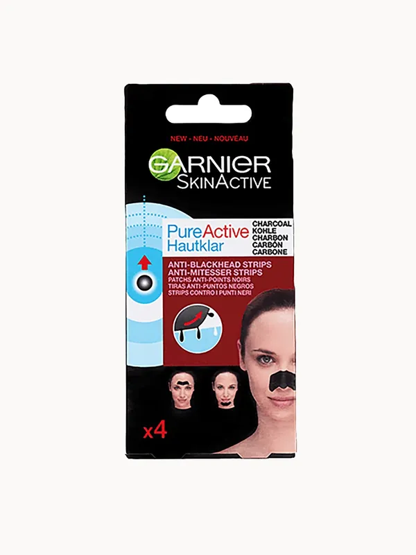 Garnier Pure Active Intensive Anti Blackhead Charcoal Nose Strips - BEAUTYPRO