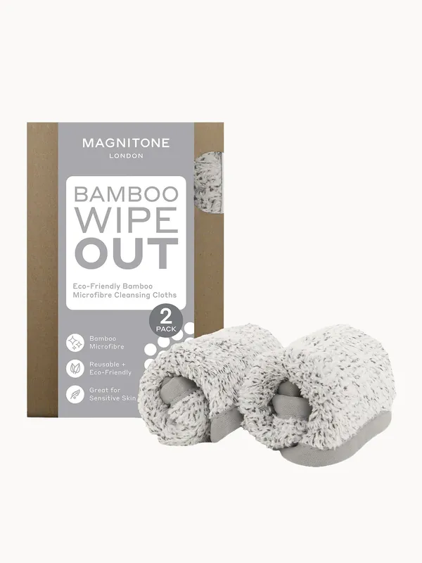 MAGNITONE WipeOut 100% Microfibre Bamboo Cleansing Cloths 2 Pack - Emma Hardie