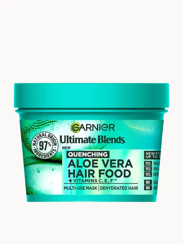 Garnier Hair Food Multi-Use Mask, Hydrating Aloe Vera, Quenching for Dehydrated Hair 400ml