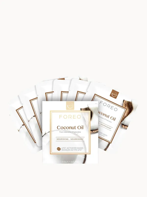 FOREO Coconut Oil UFO/UFO Mini Nourishing Face Mask for Dry Skin (6 Pack)