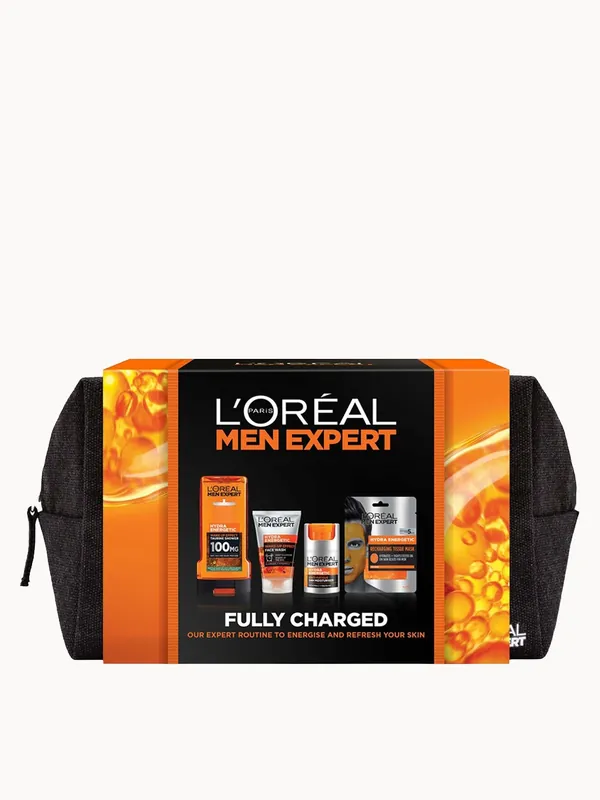L'Oreal Paris Men Expert Fully Charged Washbag 4 Piece Gift Set For Him - L'Oréal Paris Men Expert