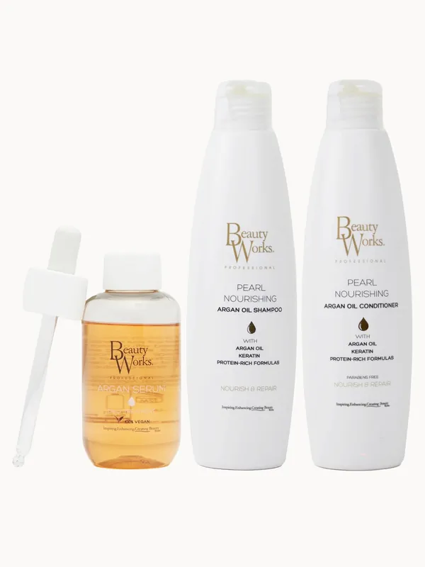 Beauty Works Pearl Nourishing Argan Oil Trio