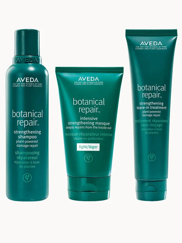 Aveda Botanical Repair Strengthening Shampoo & Conditioner with Leave-In Treatment Routine Bundle