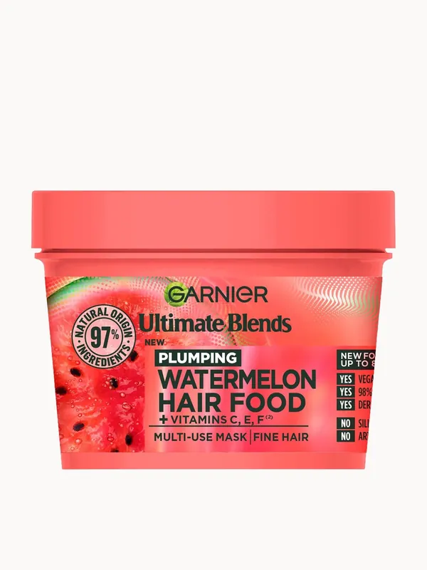 Garnier Hair Food Multi-Use Mask, Watermelon, Plump Fine Hair 400ml