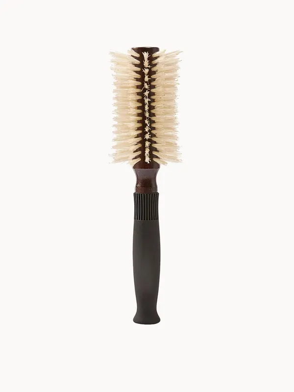 Christophe Robin Pre-Curved Blowdry Hairbrush with Natural Boar-Bristle and Wood - 12 Rows