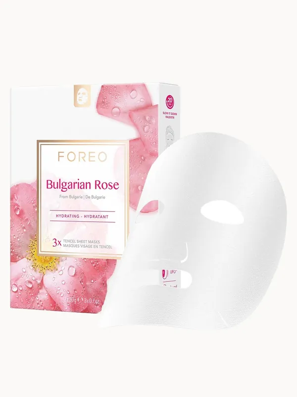 FOREO Bulgarian Rose Moisture-Boosting Sheet Face Mask (3 Pack)