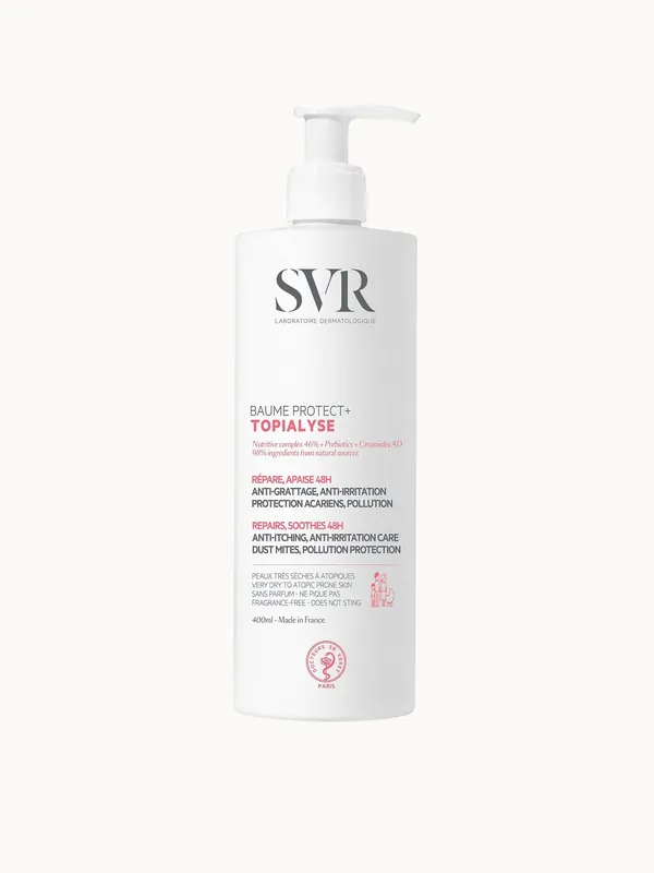 SVR TOPIALYSE Baume Protect+ Soothing 48hr Hydrating , Anti-itch Intensive Balm for Very Dry, Eczema-Prone Skin, All Ages 400ml