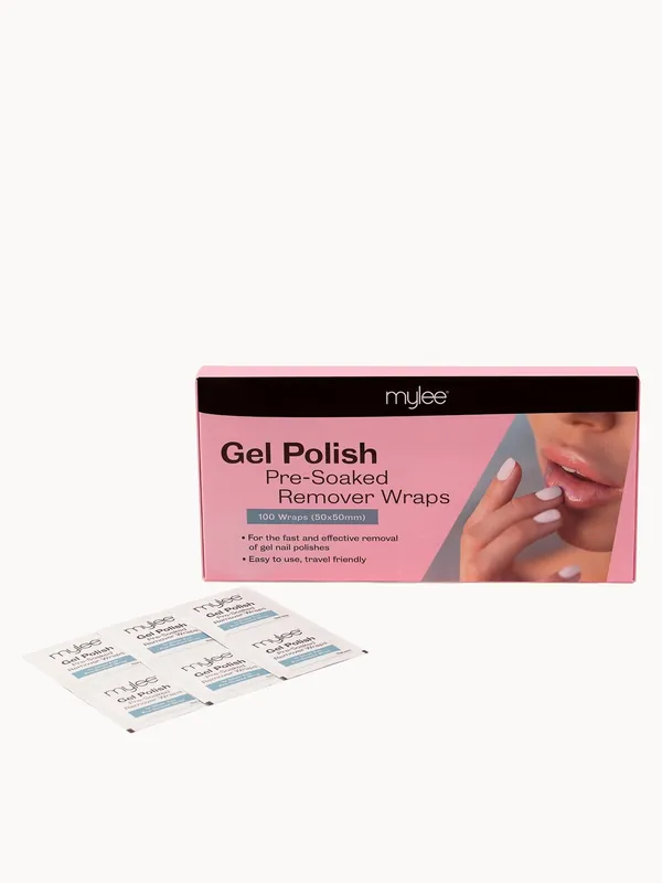 Mylee Pre Soaked Gel Remover Wipes (100 Wipes) - brushworks