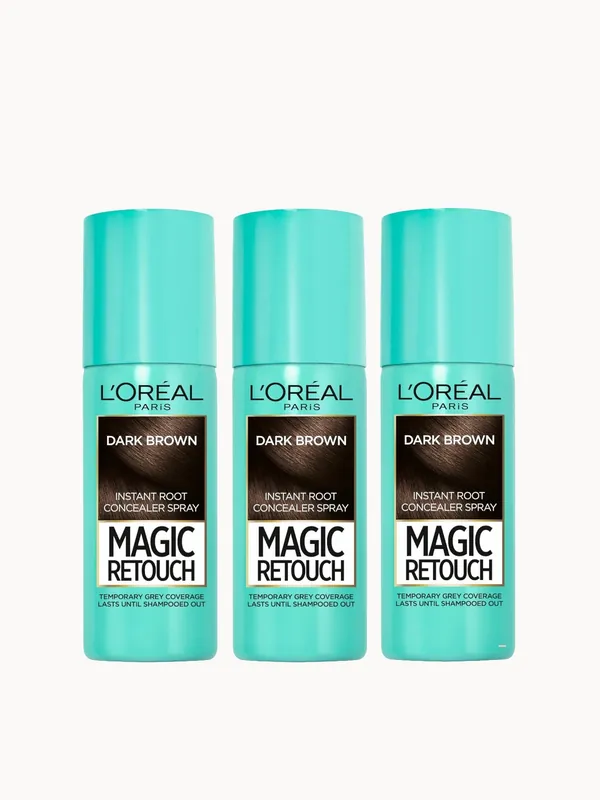 L’Oréal Paris Magic Retouch Dark Brown Root Concealer Spray Trio Bundle - NARS