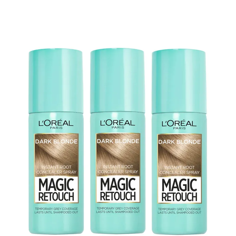 L’Oréal Paris Magic Retouch Dark Blonde Root Concealer Spray Trio Bundle - Color Wow