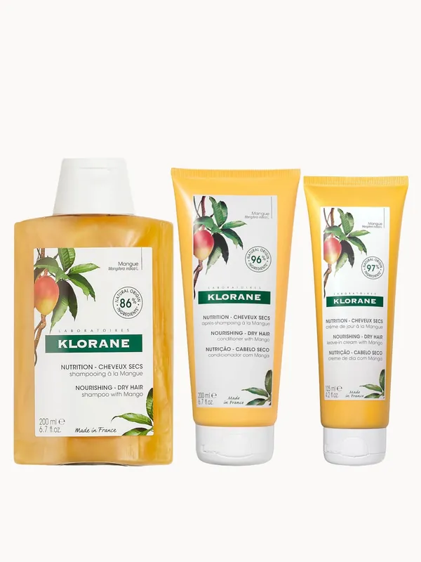 KLORANE Nourishing Mango Bundle for Dry, Damaged, Brittle Hair - Color Wow