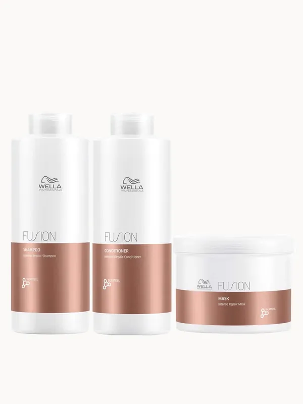 Wella Professionals Fusion Repair Shampoo, Conditioner and Mask Super Size Regime Bundle - Wella Professionals Care