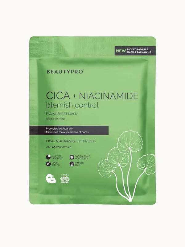 BEAUTYPRO Cica and Niacinamide Face Mask 22ml