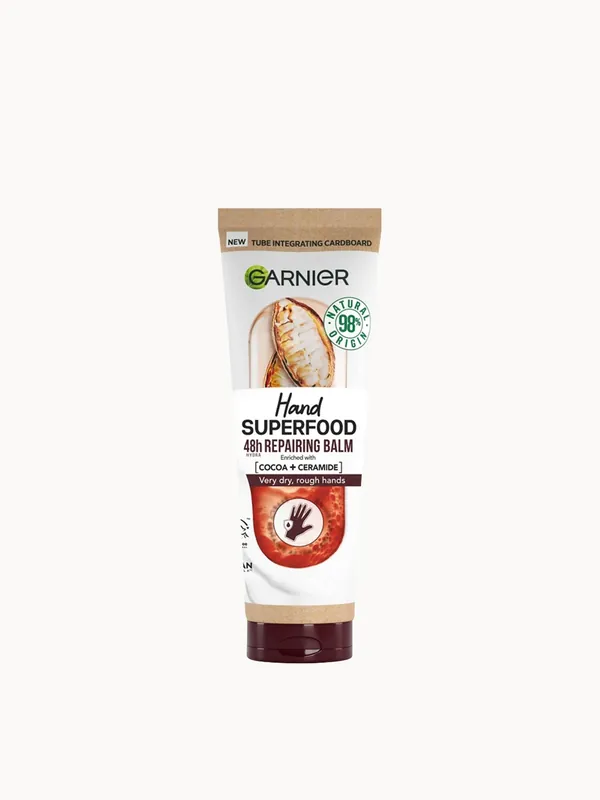 Garnier Vegan Hand Superfood, Repairing Hand Cream with Cocoa and Ceramide for Very Dry, Rough Hands 75ml - La Roche-Posay