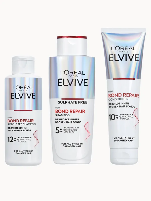 L’Oréal Paris Elvive Bond Repair 3 Step Routine Bundle For Damaged Hair - L'Oréal Paris