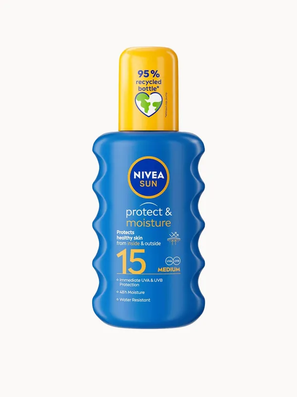 NIVEA SUN Protect & Moisture Sun Cream Spray SPF15 200ml - Piz Buin
