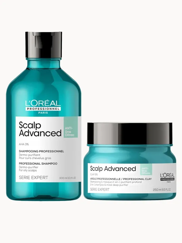 L'Oréal Professionnel Serié Expert Scalp Advanced Anti-Oiliness Hair Shampoo and Mask Duo