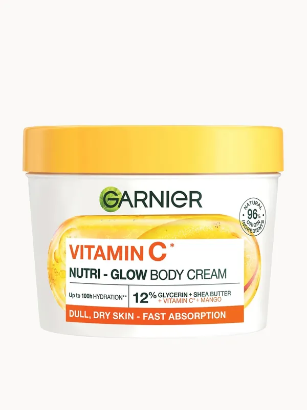 Garnier Vitamin C* Nutri – Glow Body Cream with Mango 380ml