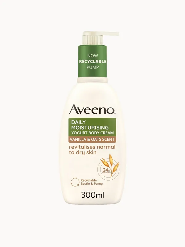 Aveeno Moisturising Yogurt Body Cream Vanilla & Oats Scent 300ml