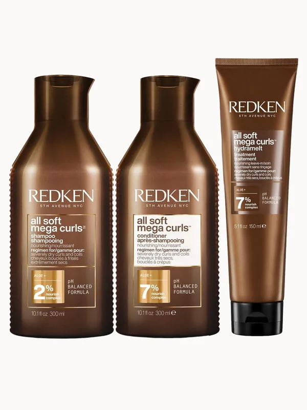 Redken All Soft Mega Curl Intense Hydrating and Nourishing Routine Set for Curly and Coily Hair