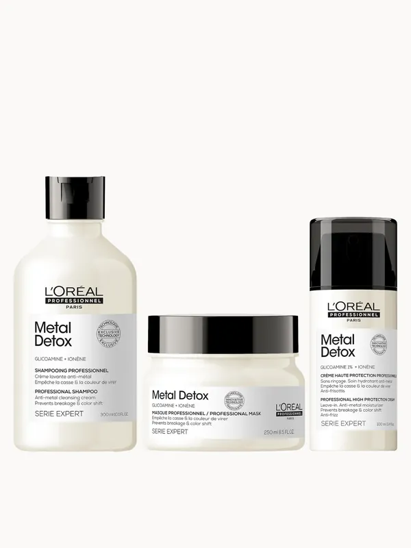 L'Oréal Professionnel Metal Detox Shampoo Masque and Leave-in Cream Bundle