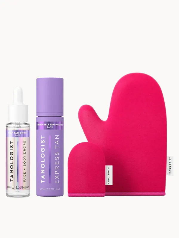 Tanologist Dark Drops, Tinted Mousse and Mitt Bundle - Garnier