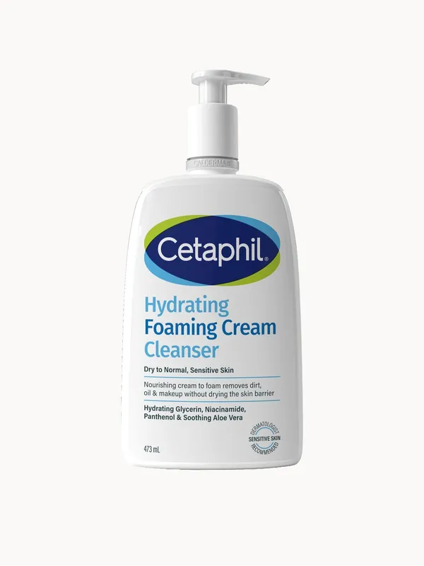 Cetaphil Hydrating Foaming Cream Cleanser Wash 473ml