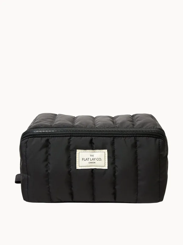 The Flat Lay Co. Marshmallow Flat Lay Makeup Box Bag - Classic Black