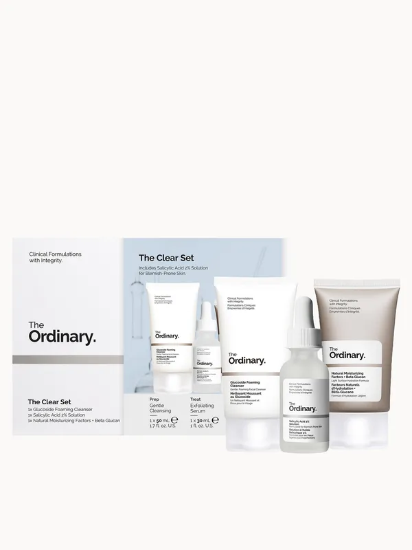 The Ordinary The Clear Set for Blemish-Prone Skin with Salicylic Acid (Worth £17.60)