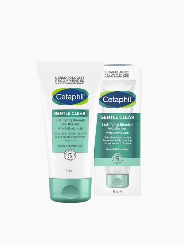 Cetaphil Gentle Clear Mattifying Blemish Face Cream with Salicylic Acid for Sensitive Skin 89ml - CeraVe