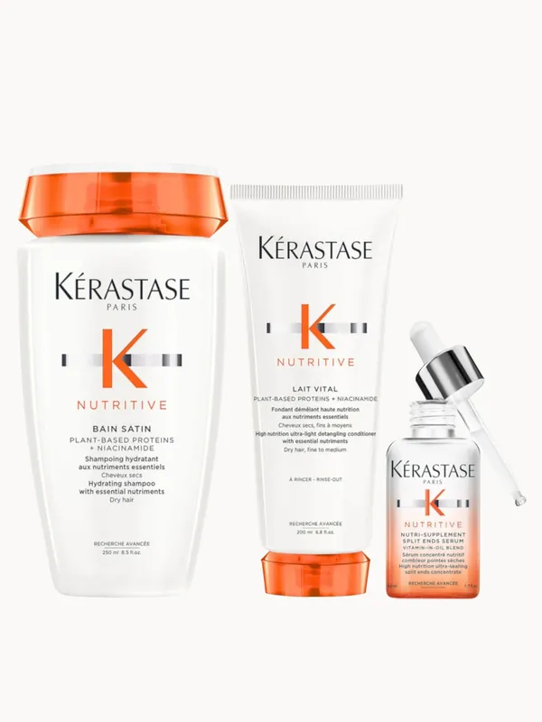 Kérastase Nutritive Root To Tip Hydrating Heroes Nourish and Smooth Bundle for Fine-Medium Dry Hair