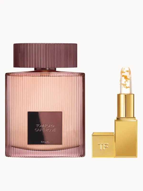 TOM FORD Café Rose Eau de Parfum 100ml and Lip Bundle