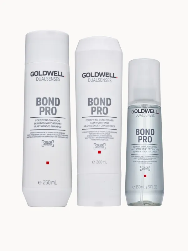 Goldwell Dualsenses Bond Pro Hair Bond Boosting Trio For Weak, Damaged Hair (Worth £44)