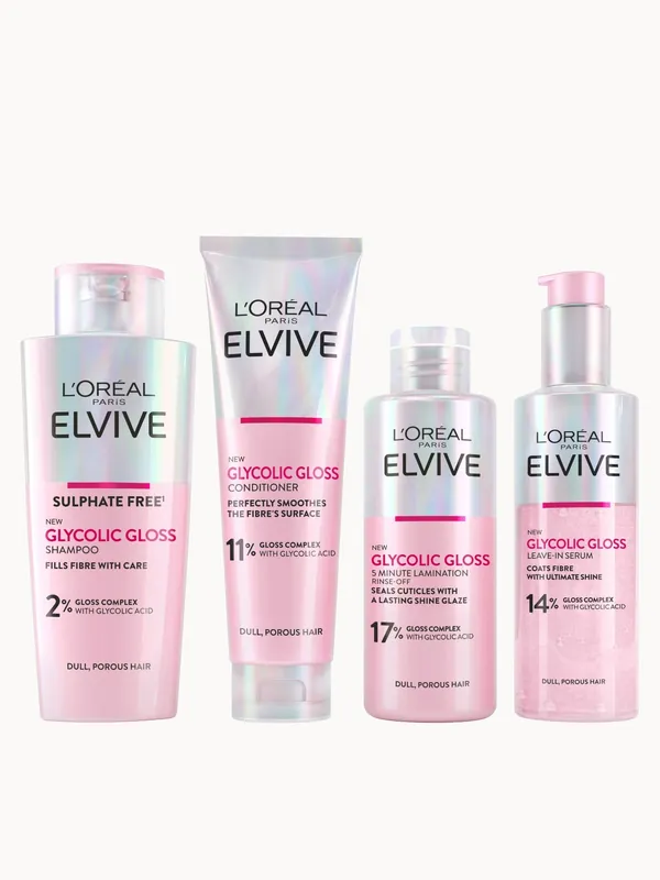 L'Oréal Paris Elvive Glycolic Gloss Glossing Routine for Dull Hair - Beauty Works